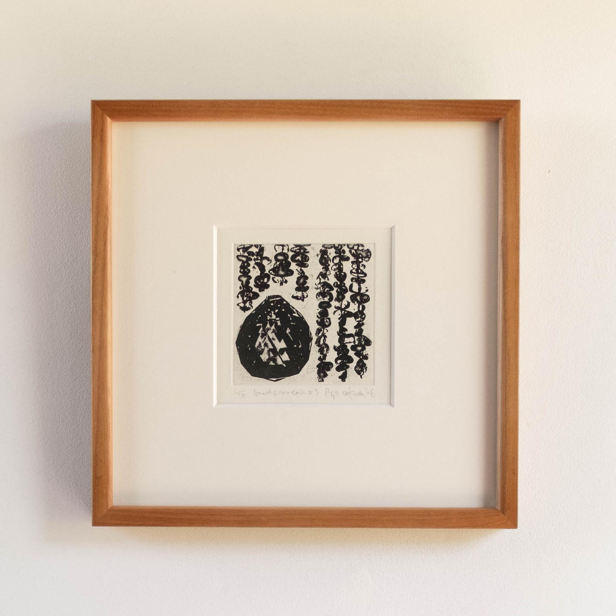 銅版画 "beads curtain#5"(額装) | 2枚目