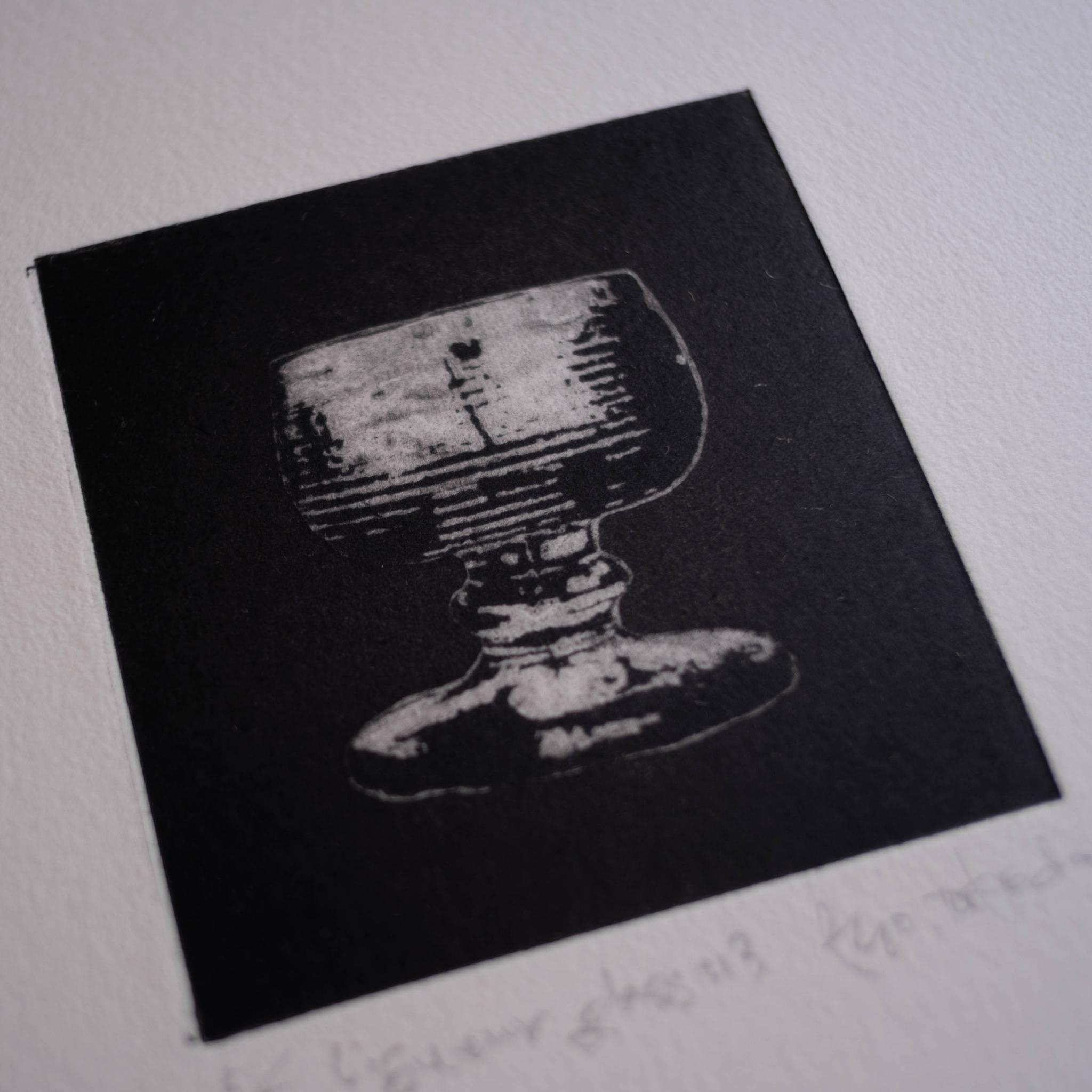 紙版画 "Liqueur glass #3"(額装) | 3枚目