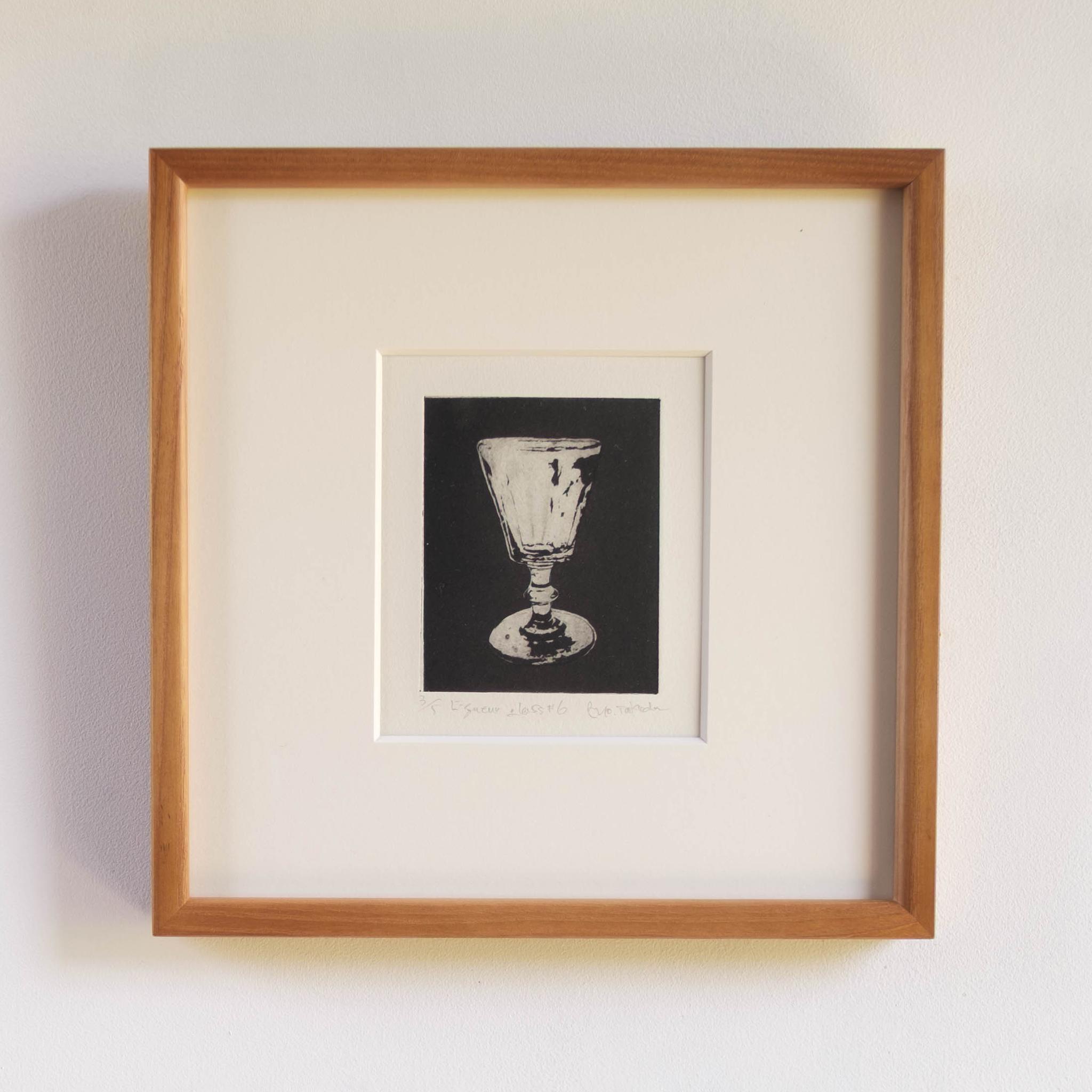 紙版画 "Liqueur glass #6"(額装)1枚目の画像