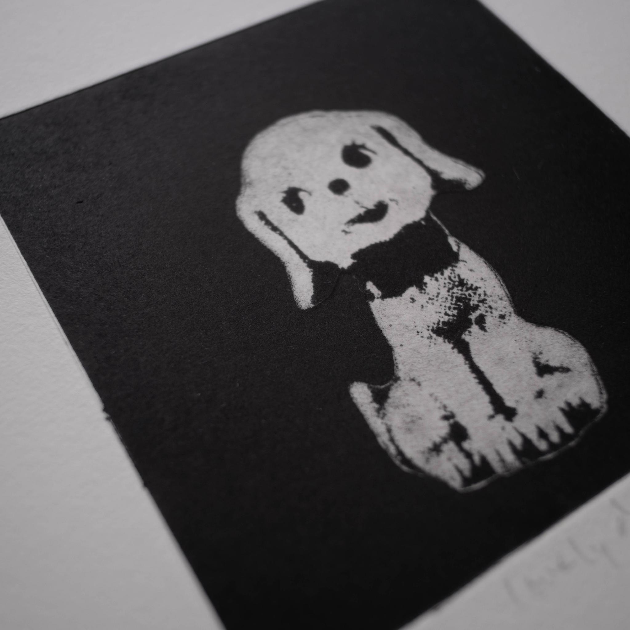 版画 "lovely dog"(額装) | 3枚目